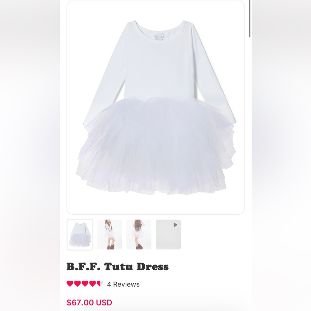 White Tutu Dress for Kids